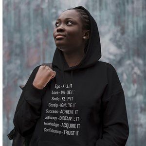 HOODIE, INSPIRATIONAL,QUOTE,